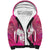 Pink Polynesia Father's Day Sherpa Hoodie Dad You Are My Hero