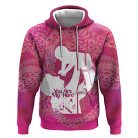 Pink Polynesia Father's Day Zip Hoodie Dad You Are My Hero