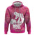 Pink Polynesia Father's Day Zip Hoodie Dad You Are My Hero
