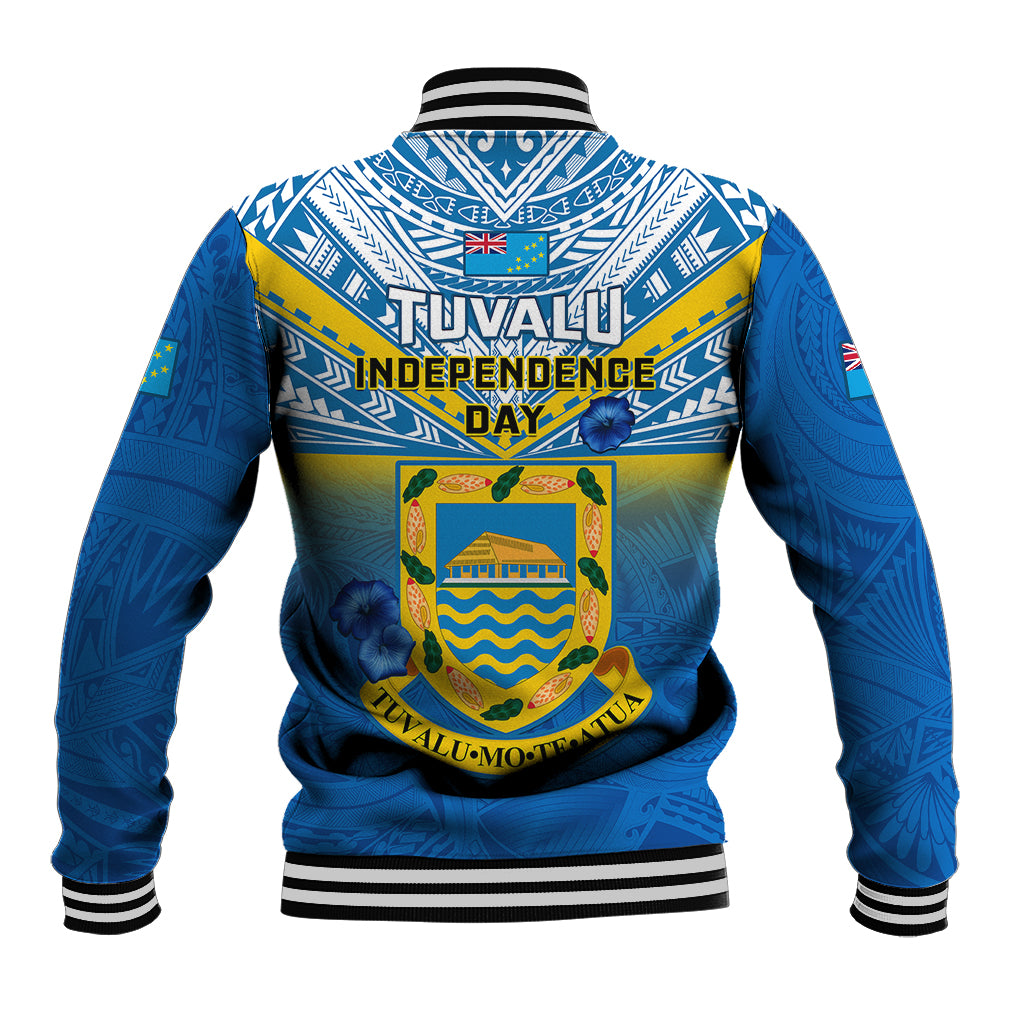 Tuvalu Independence Day Baseball Jacket Tuvaluan Proud 45th Anniversary Polynesian Pattern LT14 - Polynesian Pride