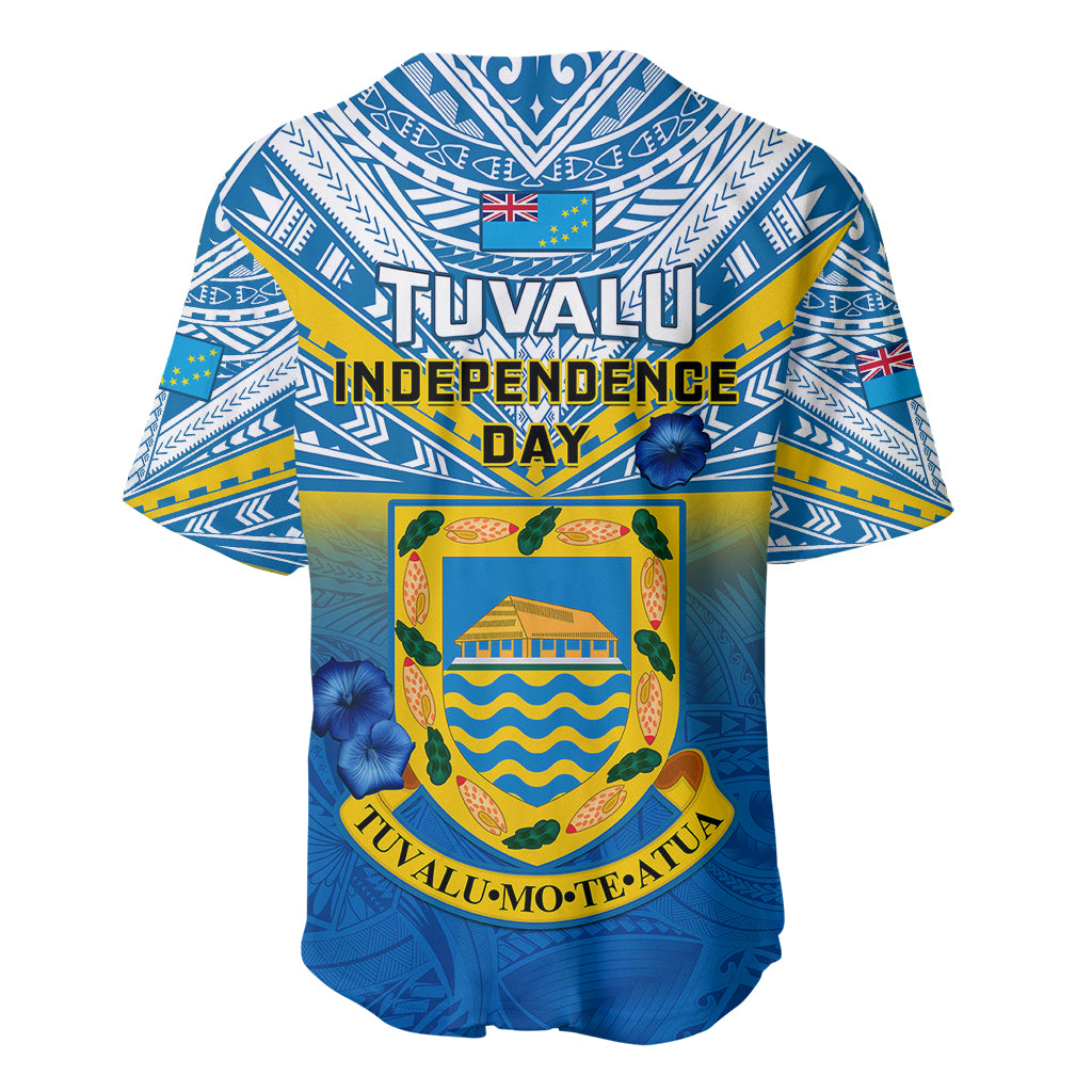 Tuvalu Independence Day Baseball Jersey Tuvaluan Proud 45th Anniversary Polynesian Pattern LT14 - Polynesian Pride