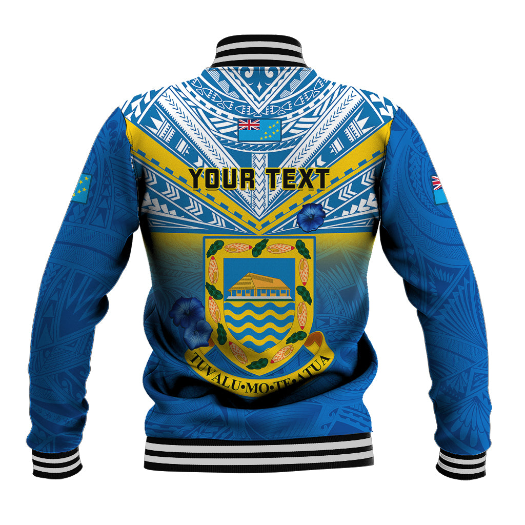 Personalised Tuvalu Independence Day Baseball Jacket Tuvaluan Proud 45th Anniversary Polynesian Pattern LT14 - Polynesian Pride