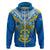 Custom Tuvalu Independence Day Hoodie Tuvaluan Proud 45th Anniversary Polynesian Pattern LT14 Zip Hoodie Blue - Polynesian Pride