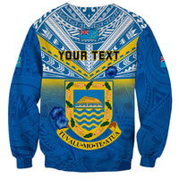 Personalised Tuvalu Independence Day Sweatshirt Tuvaluan Proud 45th Anniversary Polynesian Pattern LT14 - Polynesian Pride