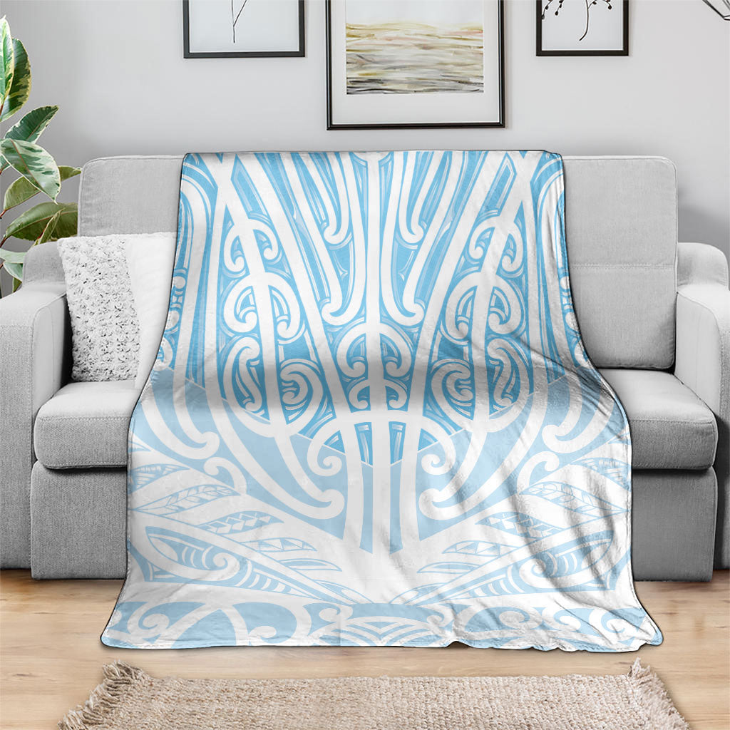Blue New Zealand Puhoro Maori Tattoo Blanket