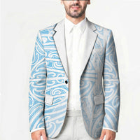Blue New Zealand Puhoro Maori Tattoo Blazer
