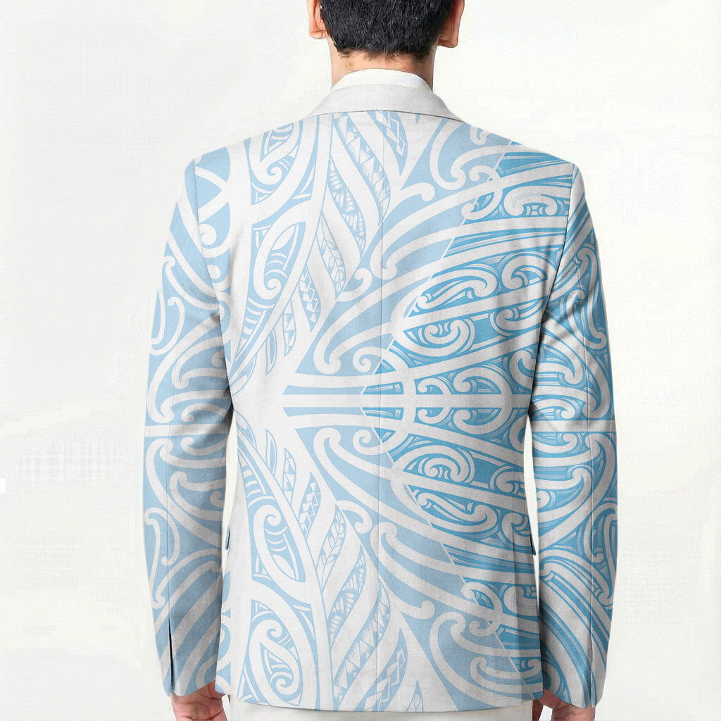 Blue New Zealand Puhoro Maori Tattoo Blazer