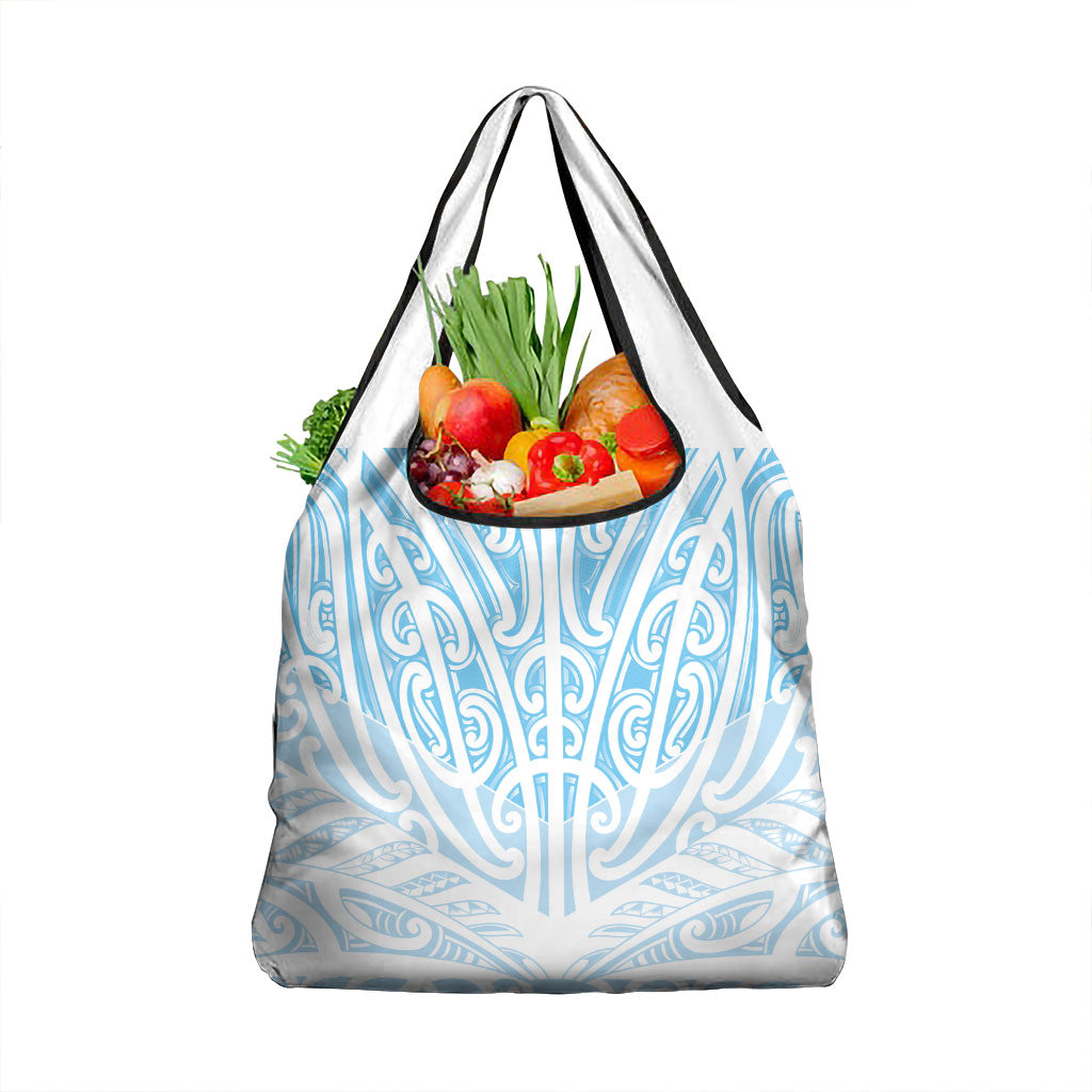 Blue New Zealand Puhoro Maori Tattoo Grocery Bag