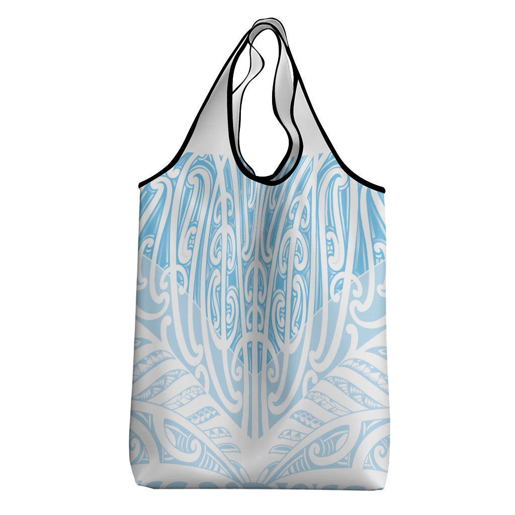 Blue New Zealand Puhoro Maori Tattoo Grocery Bag
