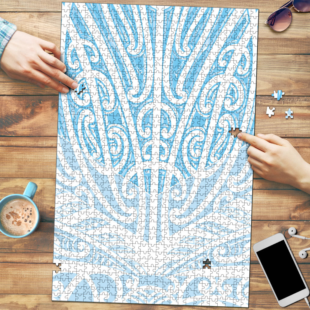 Blue New Zealand Puhoro Maori Tattoo Puzzle