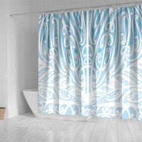 Blue New Zealand Puhoro Maori Tattoo Shower Curtain