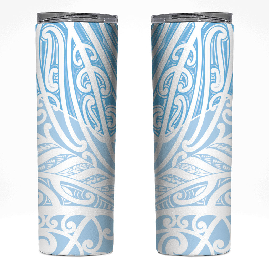Blue New Zealand Puhoro Maori Tattoo Skinny Tumbler