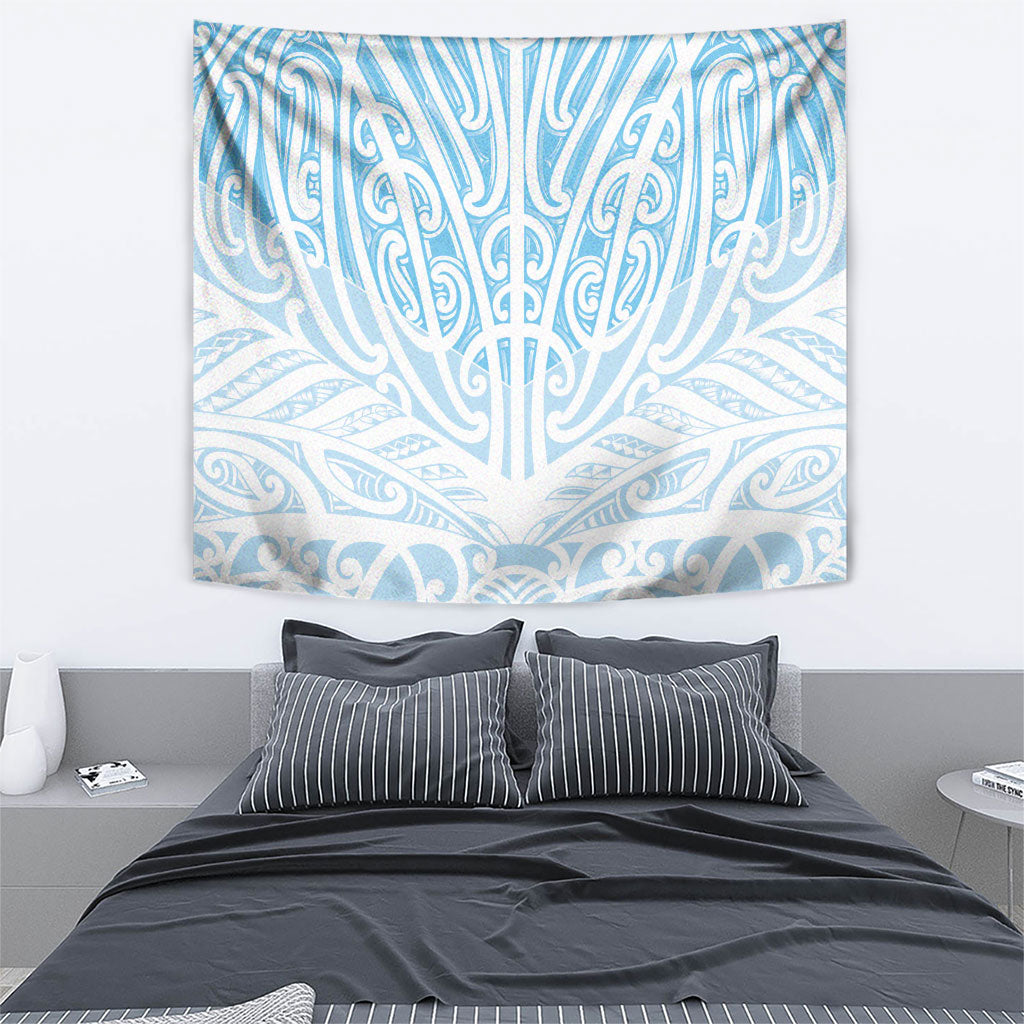 Blue New Zealand Puhoro Maori Tattoo Tapestry