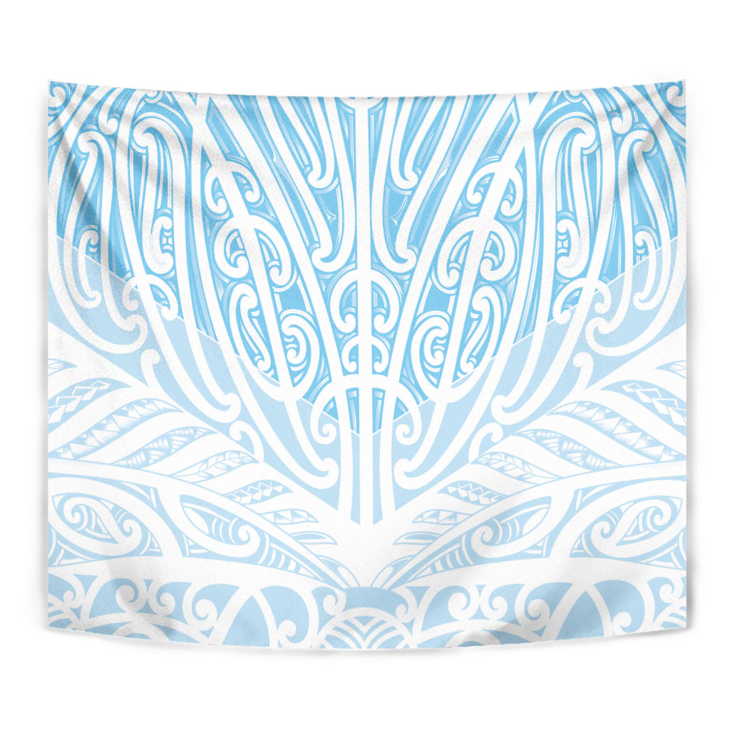 Blue New Zealand Puhoro Maori Tattoo Tapestry