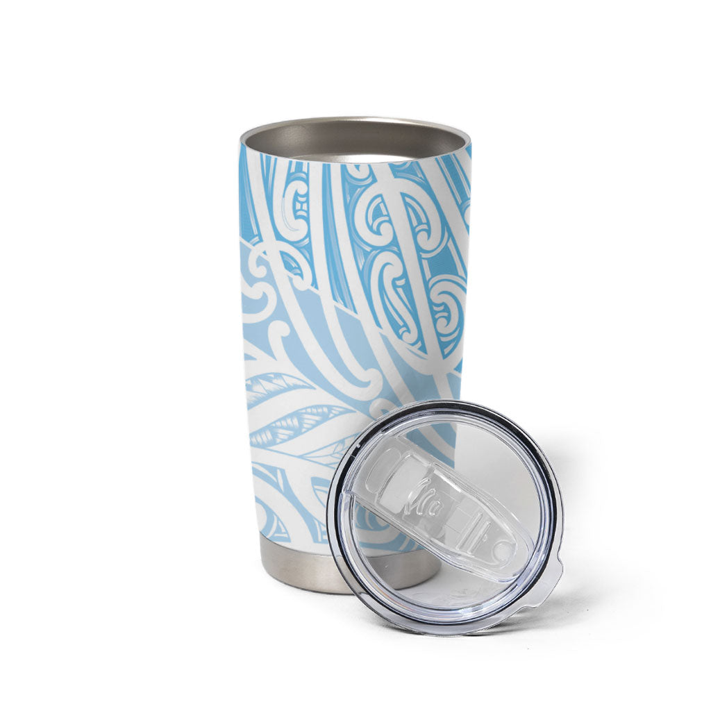 Blue New Zealand Puhoro Maori Tattoo Tumbler Cup
