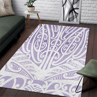 Purple New Zealand Puhoro Maori Tattoo Area Rug