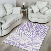 Purple New Zealand Puhoro Maori Tattoo Area Rug