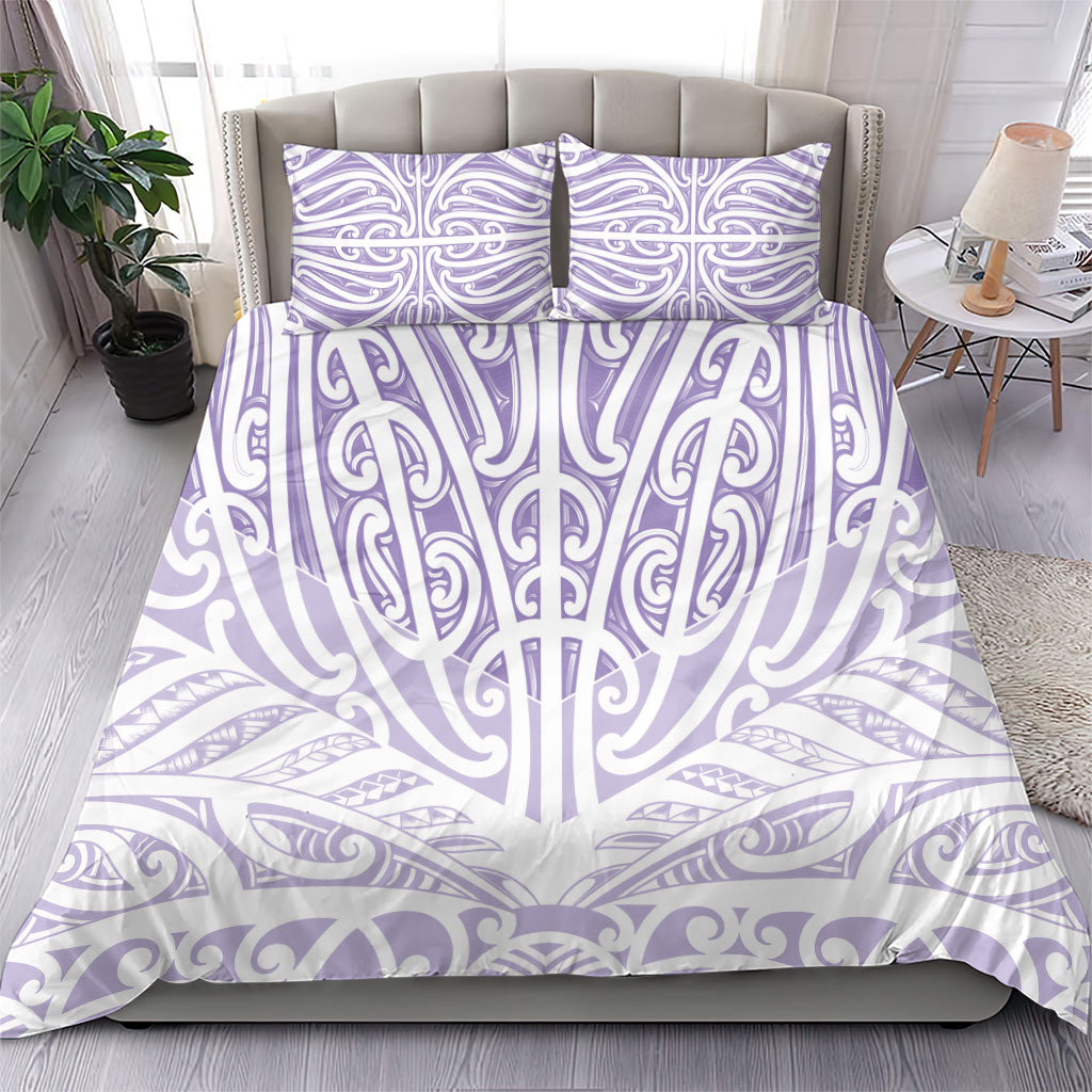Purple New Zealand Puhoro Maori Tattoo Bedding Set