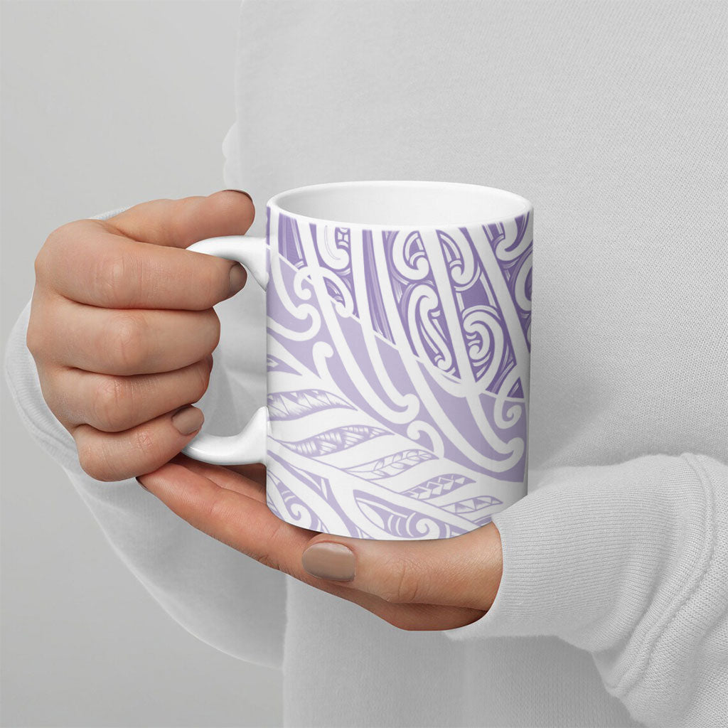 Purple New Zealand Puhoro Maori Tattoo Ceramic Mug