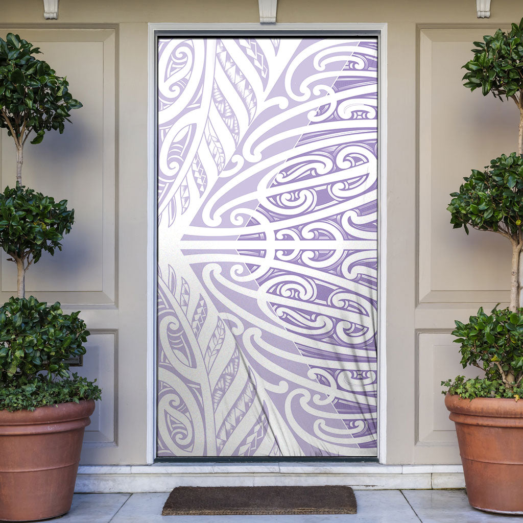 Purple New Zealand Puhoro Maori Tattoo Door Cover LT14 Purple - Polynesian Pride