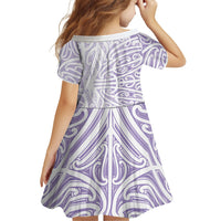 Purple New Zealand Puhoro Maori Tattoo Family Matching Mermaid Dress and Hawaiian Shirt