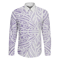 Purple New Zealand Puhoro Maori Tattoo Family Matching Summer Maxi Dress and Hawaiian Shirt