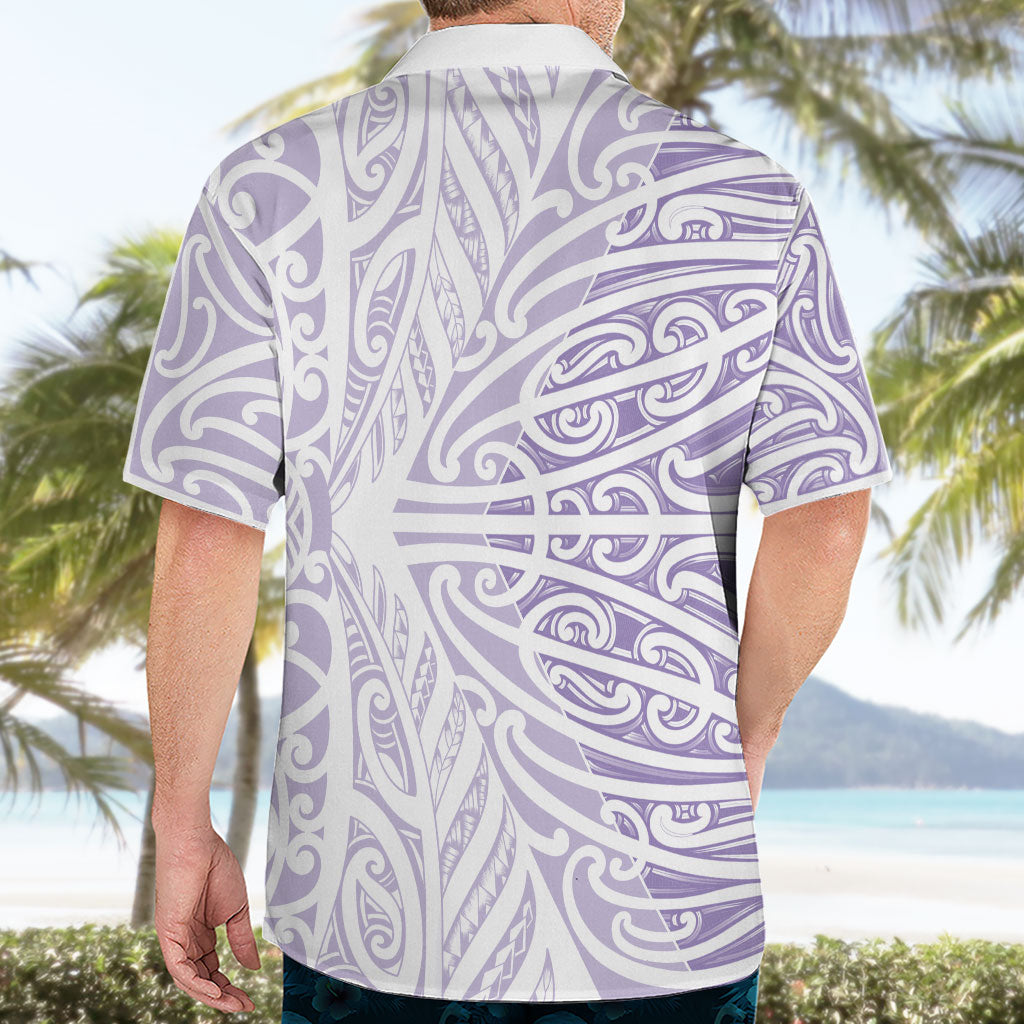 Purple New Zealand Puhoro Maori Tattoo Hawaiian Shirt