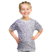 Purple New Zealand Puhoro Maori Tattoo Kid T Shirt