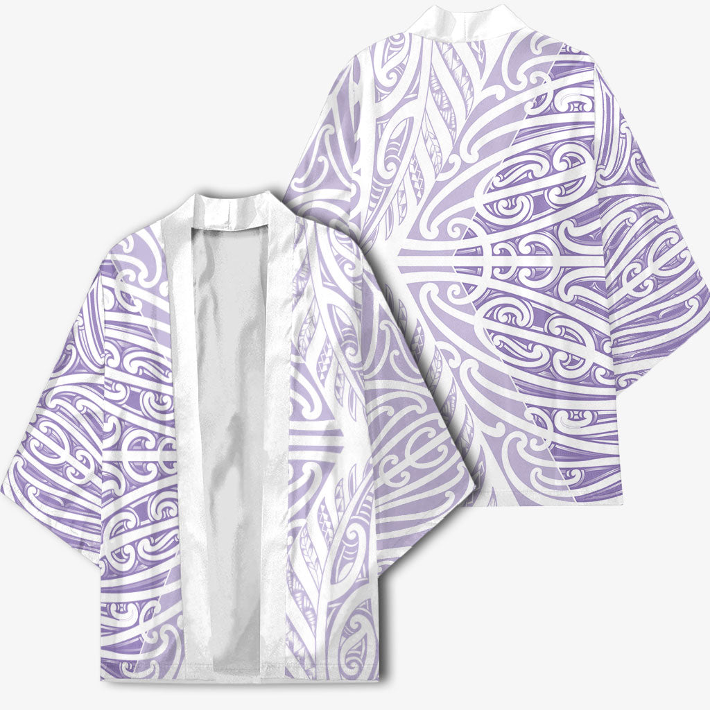 Purple New Zealand Puhoro Maori Tattoo Kimono