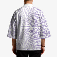 Purple New Zealand Puhoro Maori Tattoo Kimono