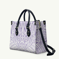 Purple New Zealand Puhoro Maori Tattoo Leather Bag