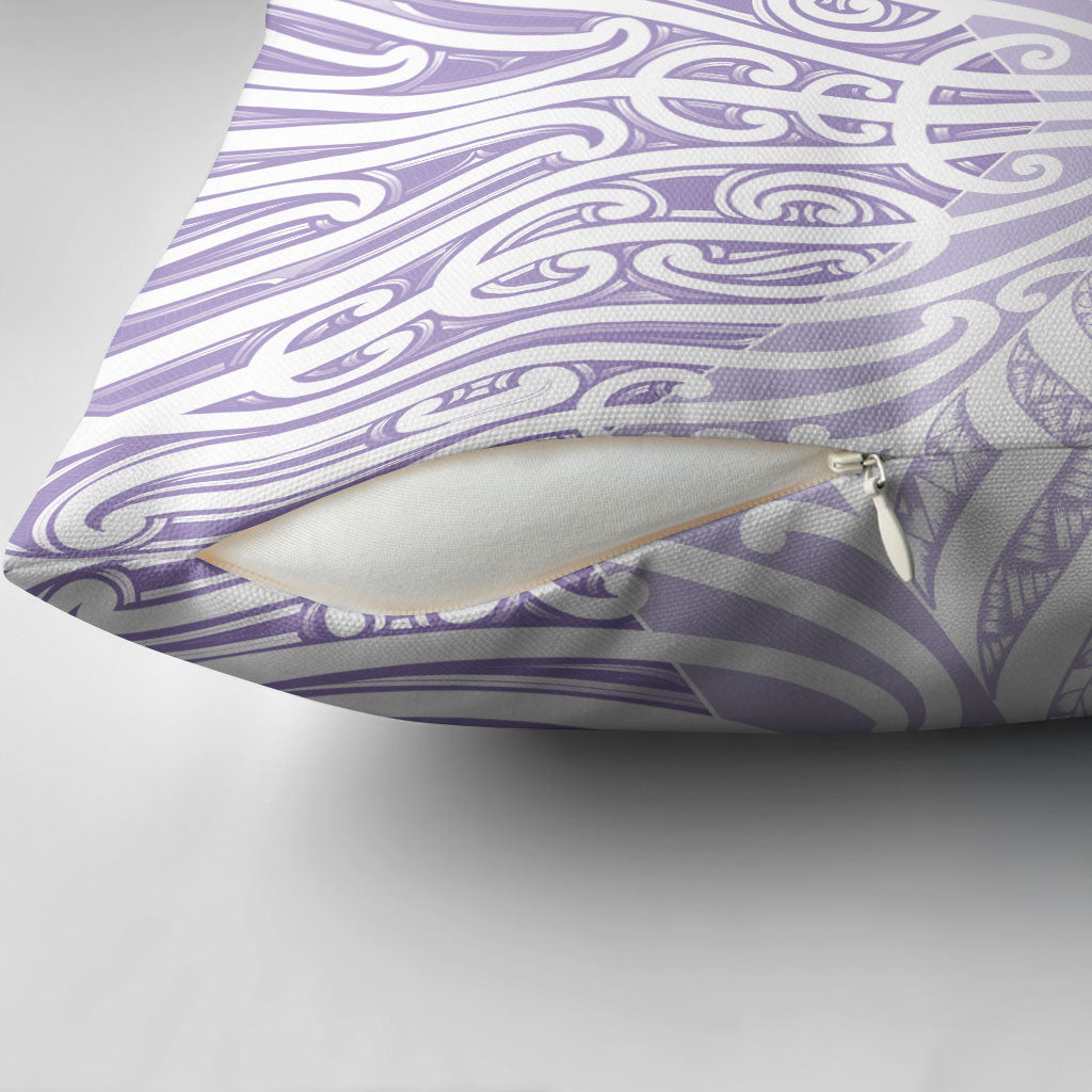 Purple New Zealand Puhoro Maori Tattoo Pillow Cover