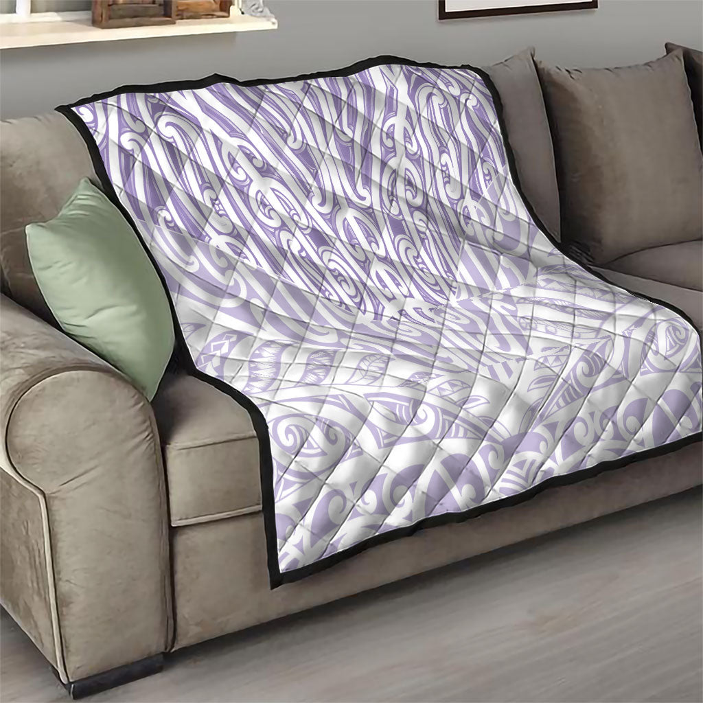 Purple New Zealand Puhoro Maori Tattoo Quilt