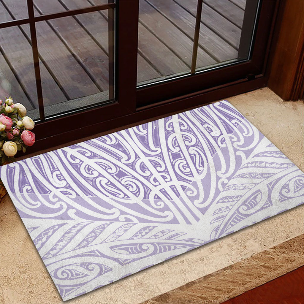Purple New Zealand Puhoro Maori Tattoo Rubber Doormat