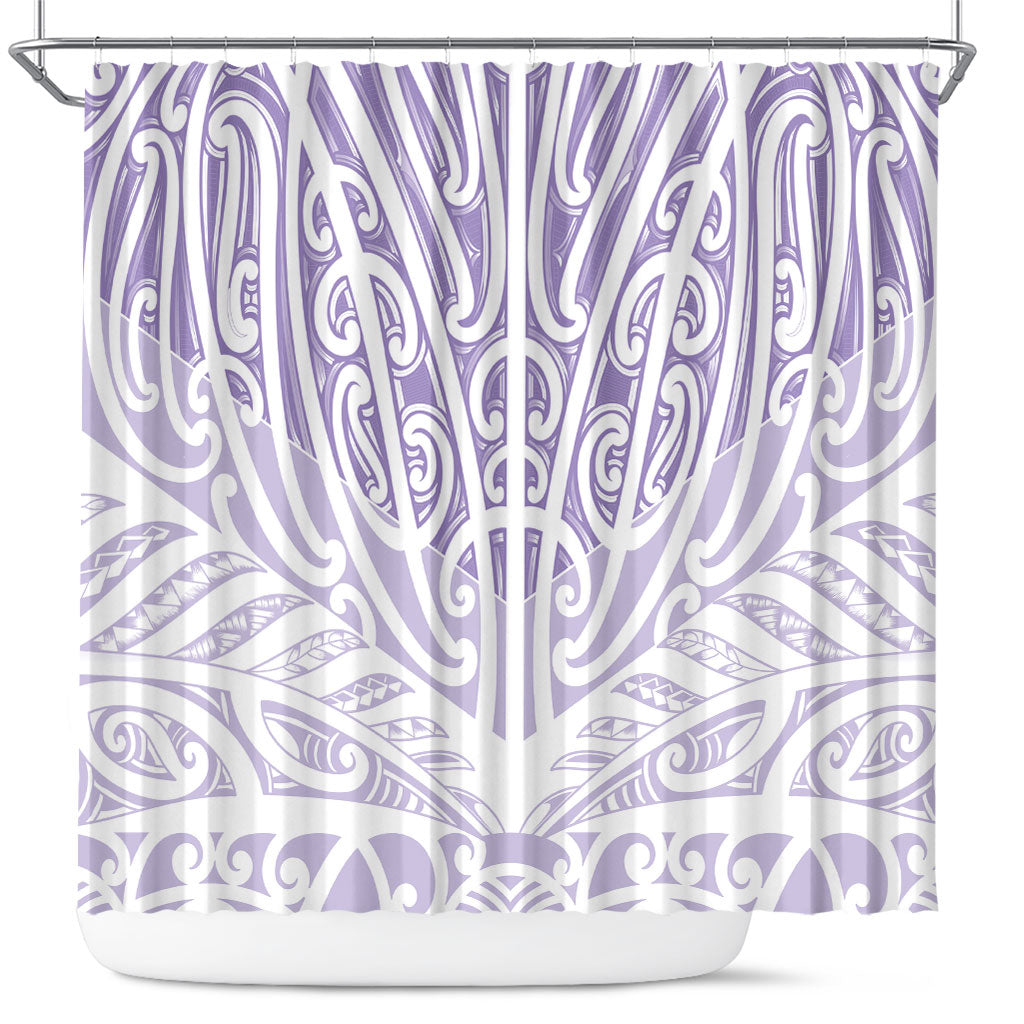 Purple New Zealand Puhoro Maori Tattoo Shower Curtain LT14 Purple - Polynesian Pride