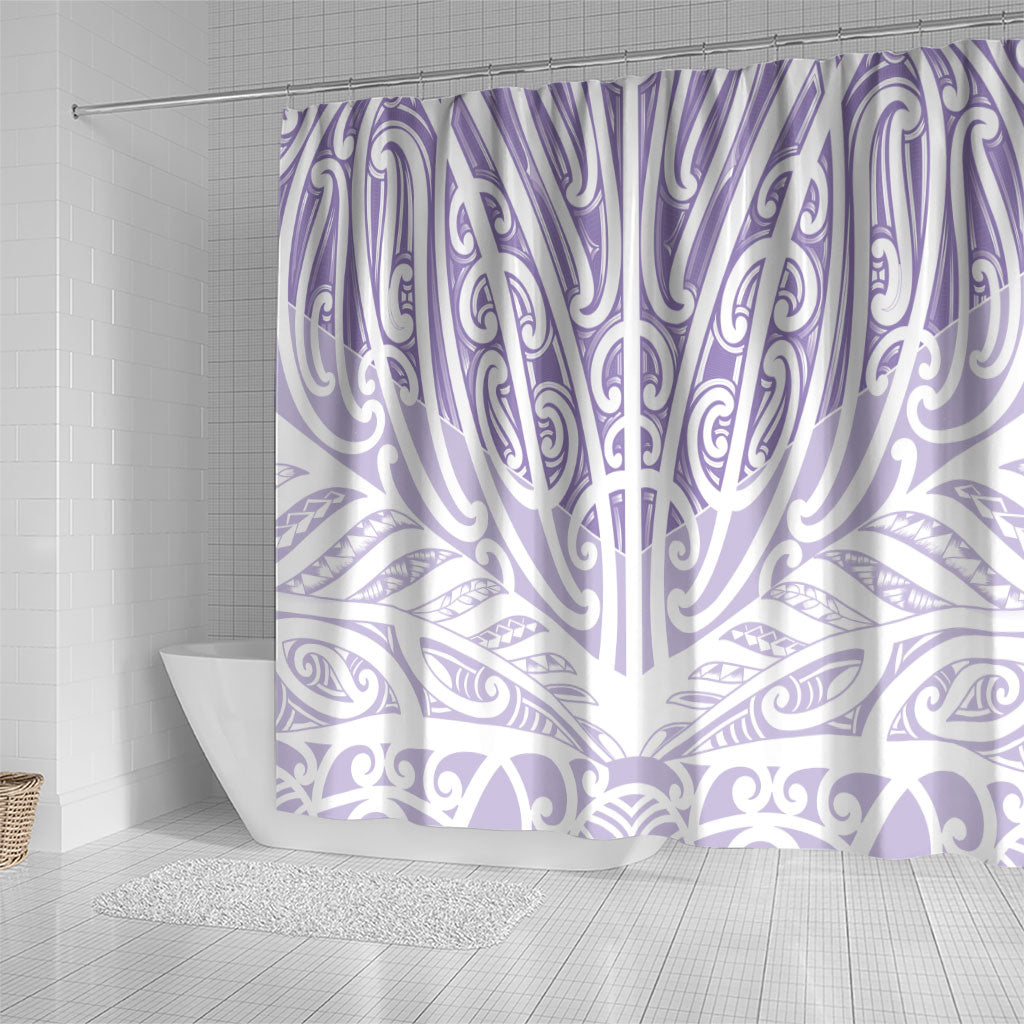 Purple New Zealand Puhoro Maori Tattoo Shower Curtain