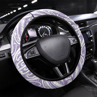 Purple New Zealand Puhoro Maori Tattoo Steering Wheel Cover