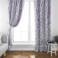 Purple New Zealand Puhoro Maori Tattoo Window Curtain