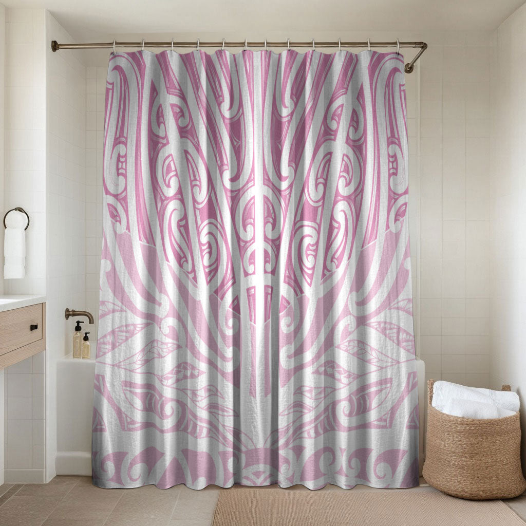 Pink New Zealand Puhoro Maori Tattoo Bathroom Set