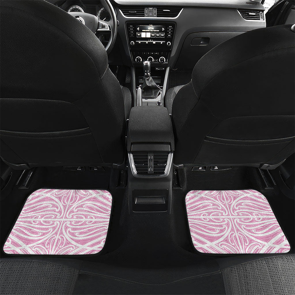 Pink New Zealand Puhoro Maori Tattoo Car Mats