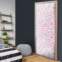 Pink New Zealand Puhoro Maori Tattoo Door Cover