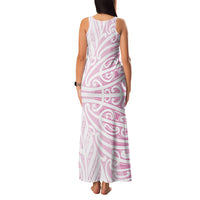 Pink New Zealand Puhoro Maori Tattoo Family Matching Tank Maxi Dress and Hawaiian Shirt
