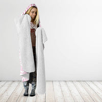 Pink New Zealand Puhoro Maori Tattoo Hooded Blanket