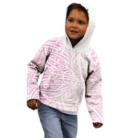 Pink New Zealand Puhoro Maori Tattoo Kid Hoodie