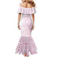 Pink New Zealand Puhoro Maori Tattoo Mermaid Dress