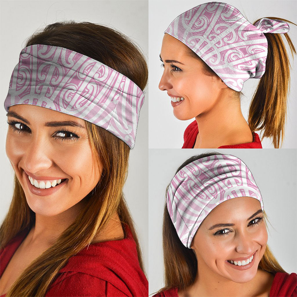 Pink New Zealand Puhoro Maori Tattoo Neck Gaiter