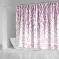 Pink New Zealand Puhoro Maori Tattoo Shower Curtain