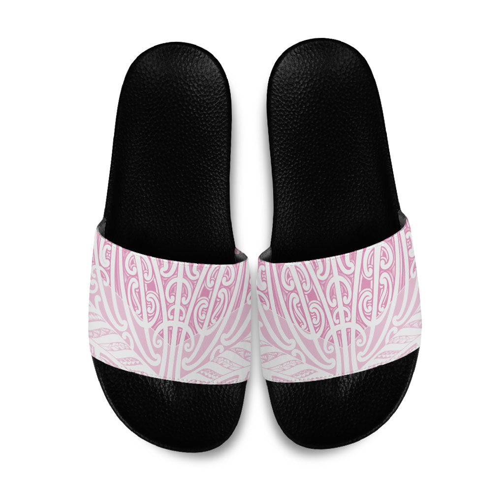 Pink New Zealand Puhoro Maori Tattoo Slide Sandals