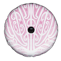 Pink New Zealand Puhoro Maori Tattoo Spare Tire Cover