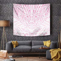 Pink New Zealand Puhoro Maori Tattoo Tapestry